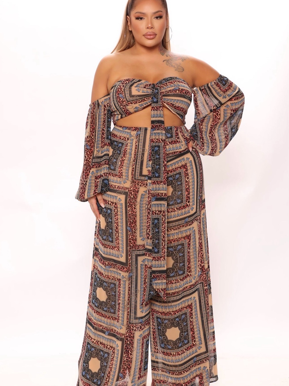 Bohemian Off-Shoulder Maxi Dress in BLUE | Fashion Nova